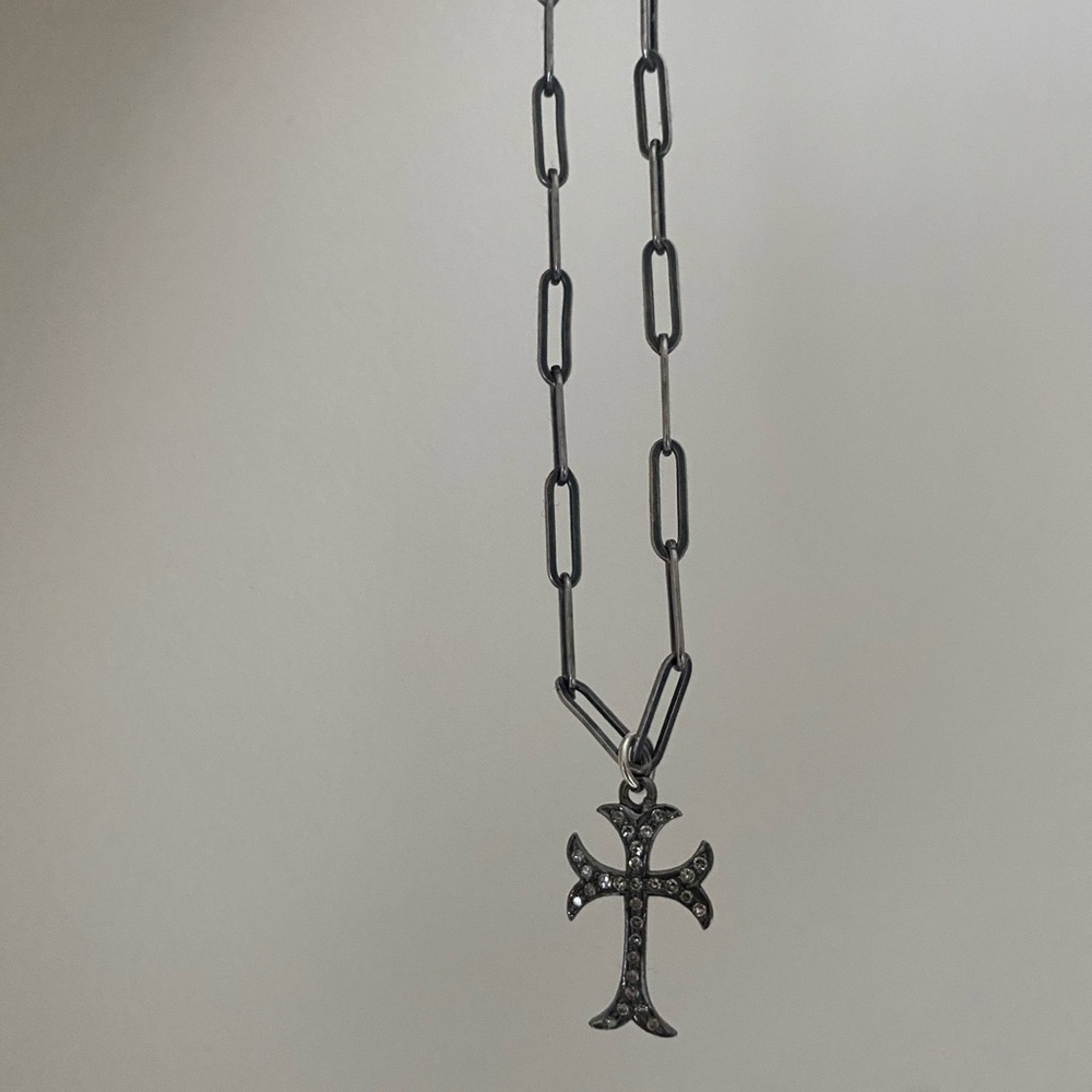 Hayley Style Diamond Cross Necklace
